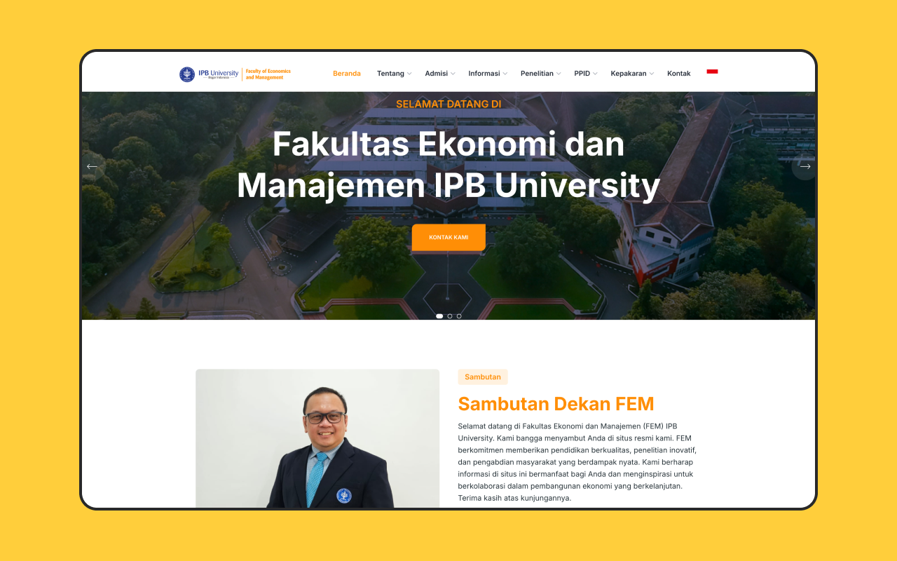 Website FEM IPB University preview